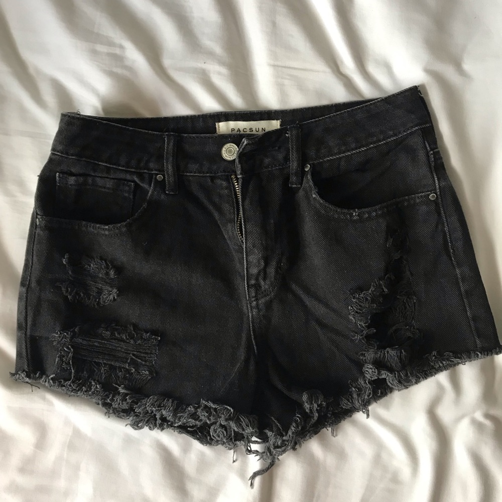 Pacsun High Waisted Distressed Shorts